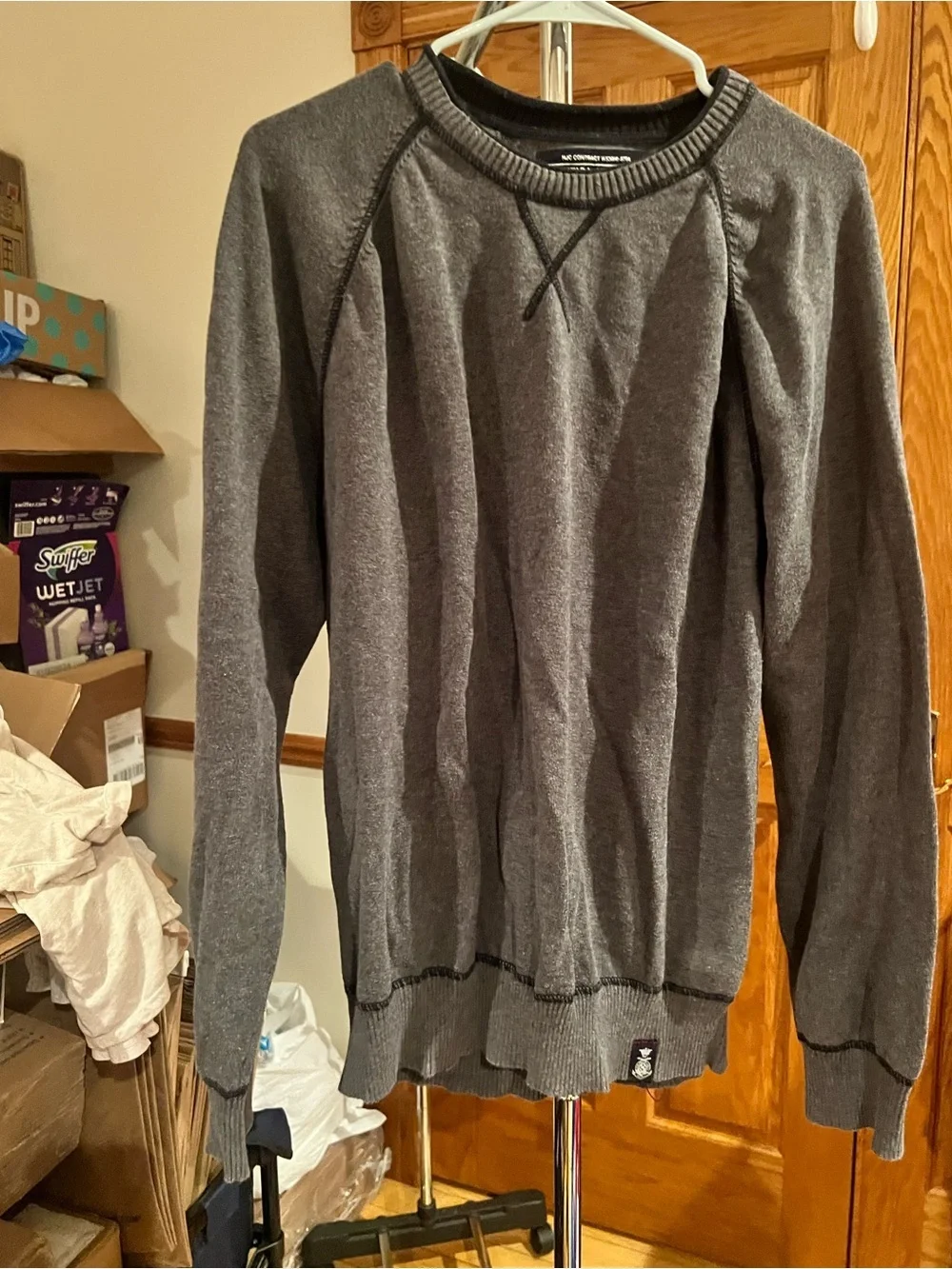 Nautica - Men's Gray Crewneck Sweater - Lightweight Casual Pullover